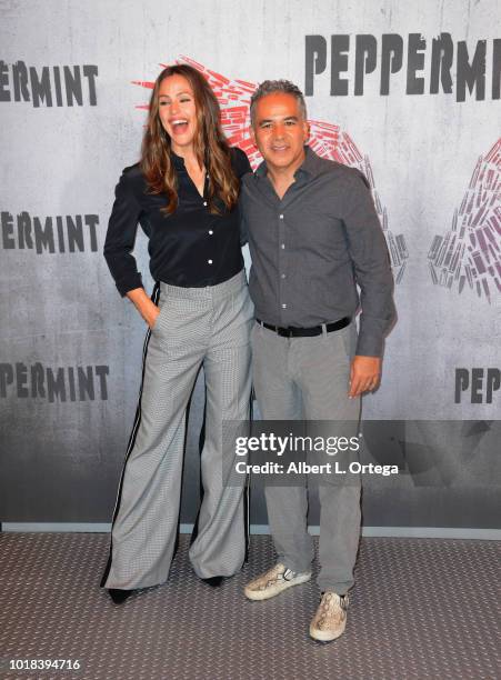 Actress Jennifer Garner and actor John Ortiz attend the Photo Call For STX Films' "Peppermint" held at Four Seasons Hotel Los Angeles at Beverly...