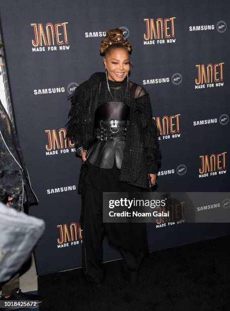 Janet Jackson attends the "Made For Now" release party at Samsung 837 on August 17, 2018 in New York City.