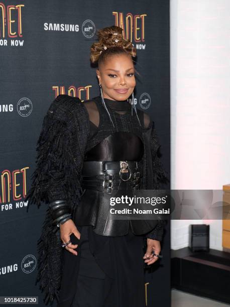 Janet Jackson attends the "Made For Now" release party at Samsung 837 on August 17, 2018 in New York City.