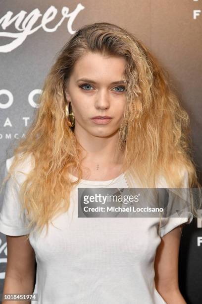 Model and actress Abbey Lee Kershaw attends the New York premiere of "The Little Stranger" at Metrograph on August 16, 2018 in New York City.