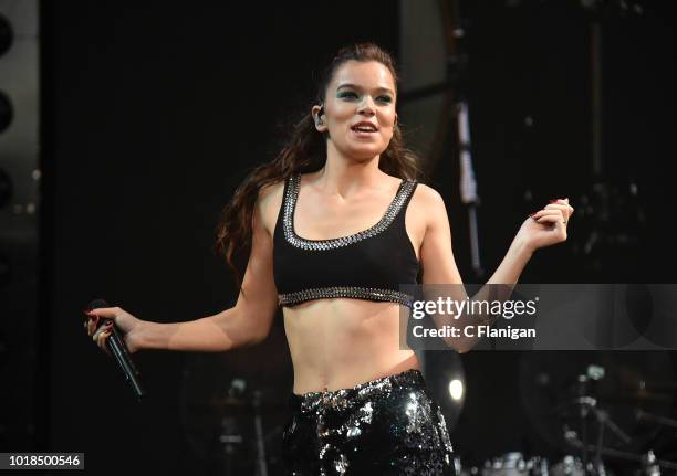 Hailee Steinfeld performs during the 2018 Honda Civic Tour at Shoreline Amphitheatre on August 17, 2018 in Mountain View, California.