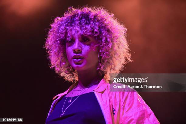 Singer DaniLeigh performs on stage during the 'Keep That Same Energy' Tour at The Majestic Theater on August 17, 2018 in Detroit, Michigan.