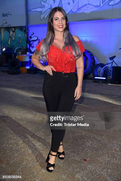 Jenny Frankhauser attends the first live show of 'Promi Big Brother 2018' at MMC Studios on August 17, 2018 in Cologne, Germany.