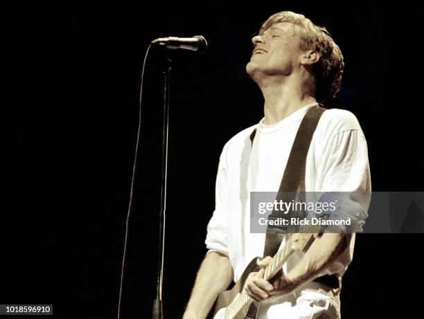 Bryan Adams performs at The Omni Coliseum April 10, 1992 in Atlanta, Georgia.
