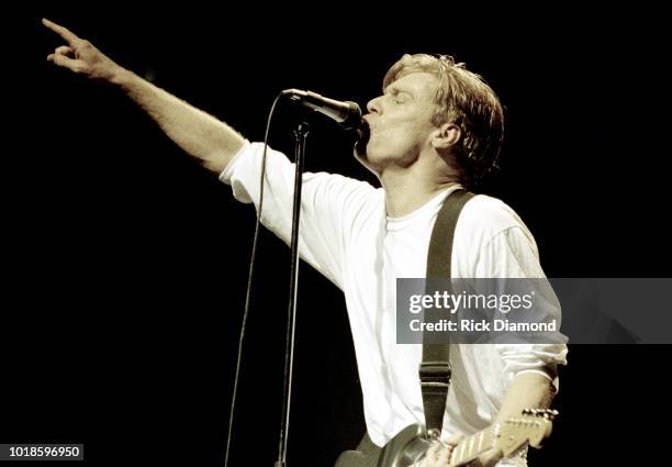 Bryan Adams performs at The Omni Coliseum April 10, 1992 in Atlanta, Georgia.