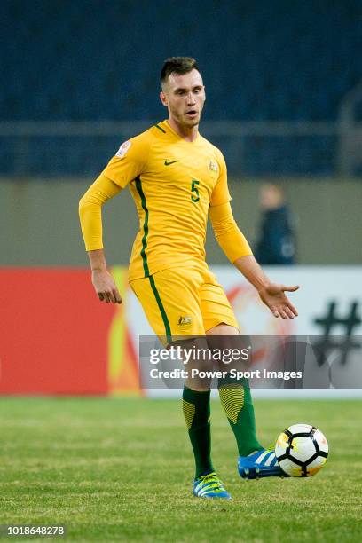 Aleksandar Susnjar of Australia in action during the AFC U23 Championship China 2018 Group D match between South Korea and Australia at Kunshan...