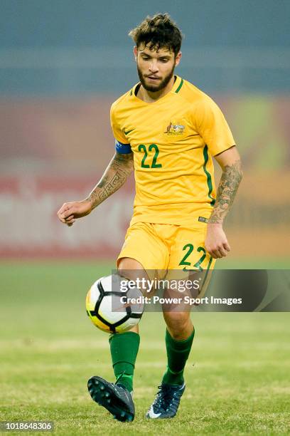 Daniel Peter da Silva of Australia in action during the AFC U23 Championship China 2018 Group D match between South Korea and Australia at Kunshan...