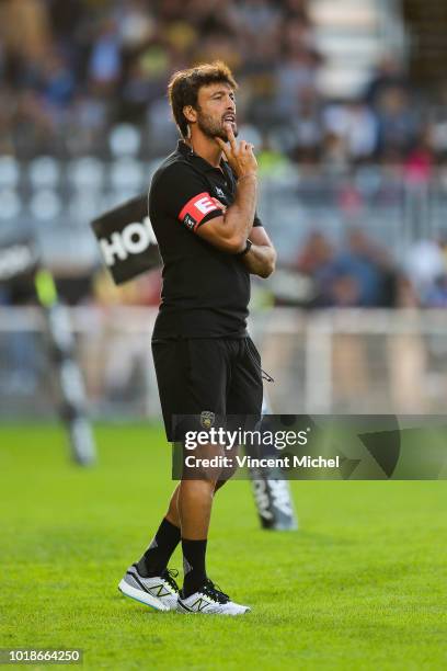 Xavier Garbajosa, headcoach of La Rochelle during the test match between La Rochelle and SU Agen on August 17, 2018 in La Rochelle, France.