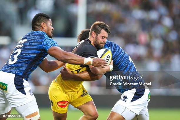 Arthur Retiere of La Rochelle during the test match between La Rochelle and SU Agen on August 17, 2018 in La Rochelle, France.