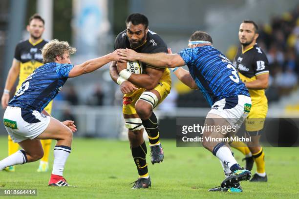 Victor Vito of La Rochelle during the test match between La Rochelle and SU Agen on August 17, 2018 in La Rochelle, France.