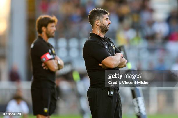 Gregory Patat, headcoach of La Rochelle during the test match between La Rochelle and SU Agen on August 17, 2018 in La Rochelle, France.