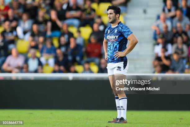Mathieu Lamoulie of Agen during the test match between La Rochelle and SU Agen on August 17, 2018 in La Rochelle, France.