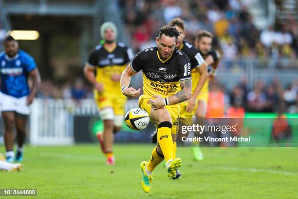 Ryan Lamb of La Rochelle during the test match between La Rochelle and SU Agen on August 17, 2018 in La Rochelle, France.