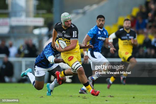 Gregory Alldritt of La Rochelle during the test match between La Rochelle and SU Agen on August 17, 2018 in La Rochelle, France.