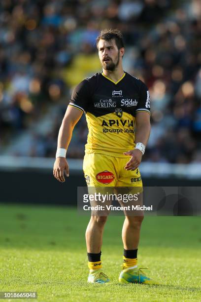 Arthur Retiere of La Rochelle during the test match between La Rochelle and SU Agen on August 17, 2018 in La Rochelle, France.