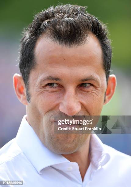 Hasan Salihamidzic, sports director of Muenchen looks on during the DFB Cup first round match between SV Drochtersen-Assel and Bayern Muenchen on...