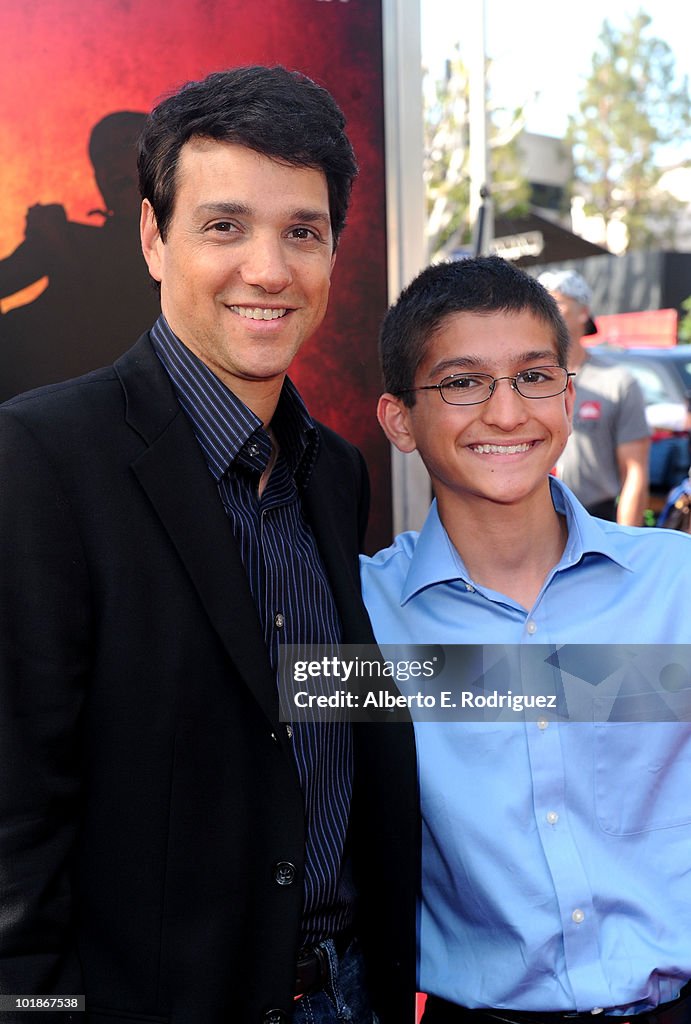 Daniel Ralph Macchio Actor Ralph Macchio and son Daniel Macchio arrive to premiere of ...