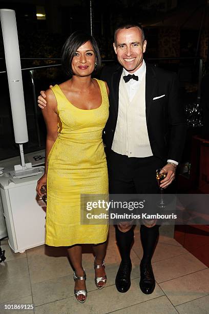 Roopal Patel and designer Thom Browne attend the 2010 CFDA Fashion Awards at Alice Tully Hall, Lincoln Center on June 7, 2010 in New York City.
