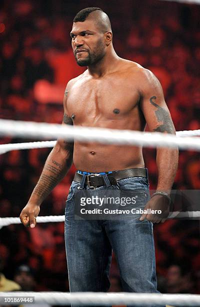 Quinton 'Rampage' Jackson attends WWE Monday Night Raw at American Airlines Arena on June 7, 2010 in Miami, Florida.
