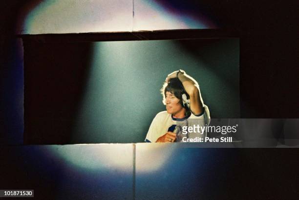 Roger Waters of Pink Floyd performs on stage at Earls Court Arena on 'The Wall' tour, on August 7th, 1980 in London, England.