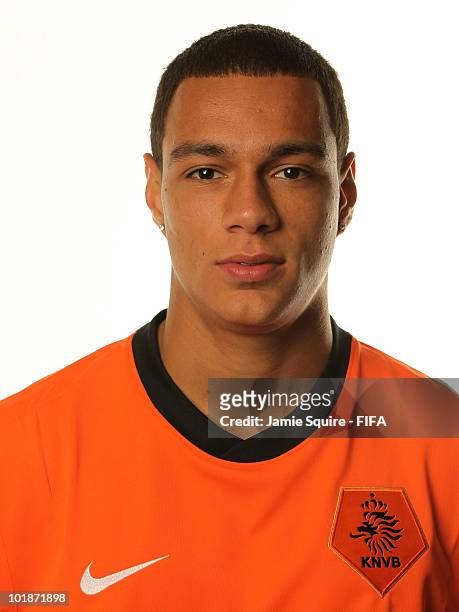 Demy De Zeeuw of The Netherlands poses during the official FIFA