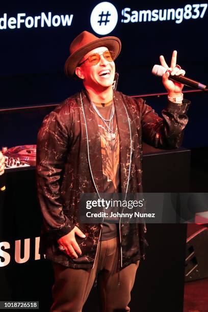 Daddy Yankee attends the Janet "Made For Now" Video Release Celebration With Daddy Yankee at The Samsung Experience on August 17, 2018 in New York...