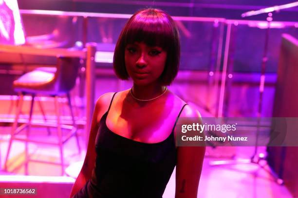 Justine Skye attends the Janet "Made For Now" Video Release Celebration With Daddy Yankee at The Samsung Experience on August 17, 2018 in New York...