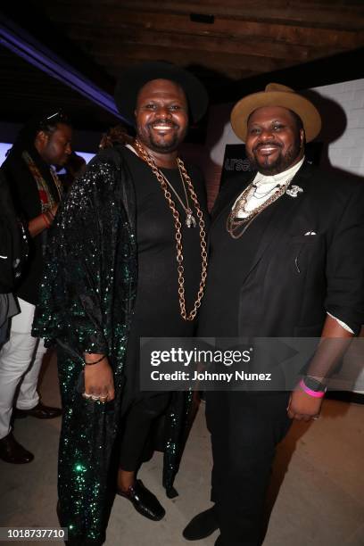 Teran Evans and Teman Evans attend the Janet "Made For Now" Video Release Celebration With Daddy Yankee at The Samsung Experience on August 17, 2018...