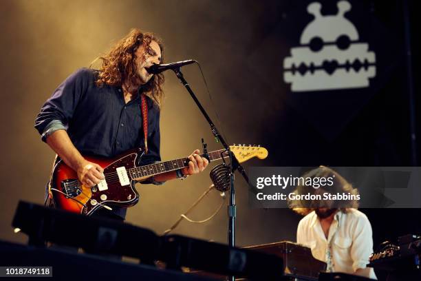 Adam Granduciel of The War On Drugs performs live at Lowlands festival 2018 on August 17, 2018 in Biddinghuizen, Netherlands.