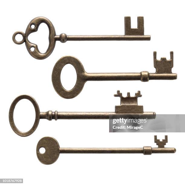 classical old house keys - old fashioned key stock pictures, royalty-free photos & images