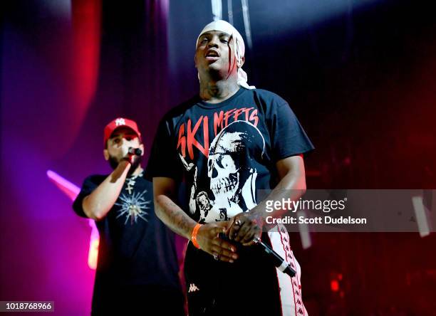 Rapper Ski Mask the Slump God performs onstage at The Novo by Microsoft on August 17, 2018 in Los Angeles, California.