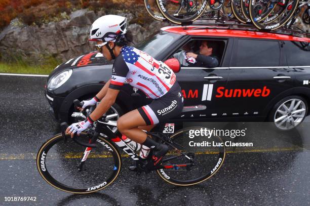 Coryn Rivera of The United States and Team Sunweb / Feed Zone / during the 4th Ladies Tour of Norway 2018, Stage 2 a 127,7km stage from Fredrikstad...