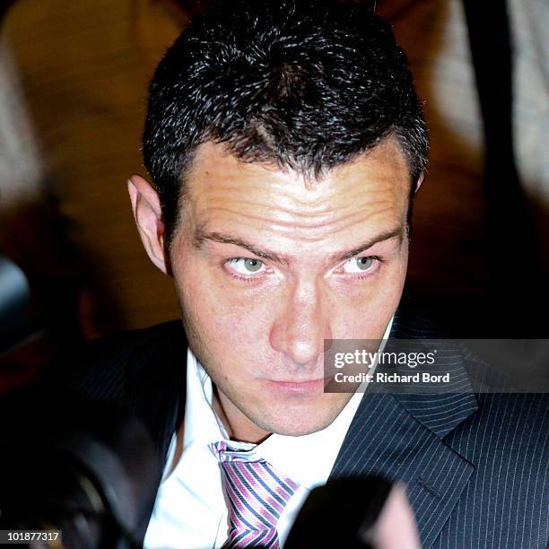 Future trader Jerome Kerviel arrives with his lawyer Olivier Metzner at the Palais de Justice court on June 8, 2010 in Paris, France. Kerviel faces...
