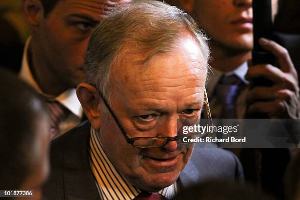 Jerome Kerviel's lawyer Olivier Metzner arrives at the Palais de Justice court on June 8, 2010 in Paris, France. Kerviel faces charges of breach of...