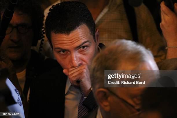 Future trader Jerome Kerviel arrives with his lawyer Olivier Metzner at the Palais de Justice court on June 8, 2010 in Paris, France. Kerviel faces...