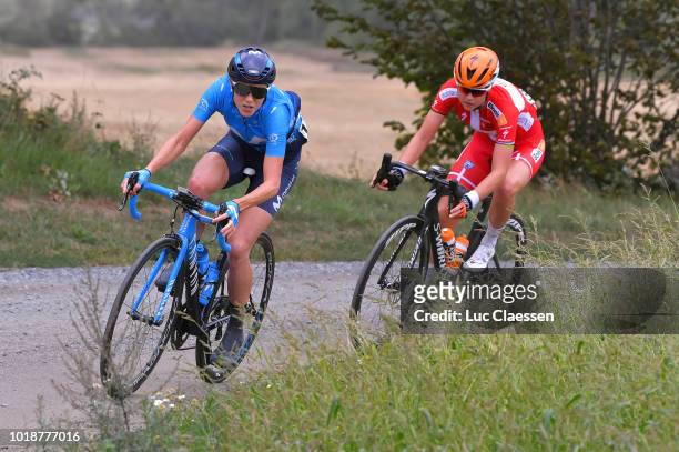 Rachel Neylan of Australia and Movistar Team / Amalie Dideriksen of Denmark and Boels - Dolmans Cycling Team / Gravel section / during the 4th Ladies...