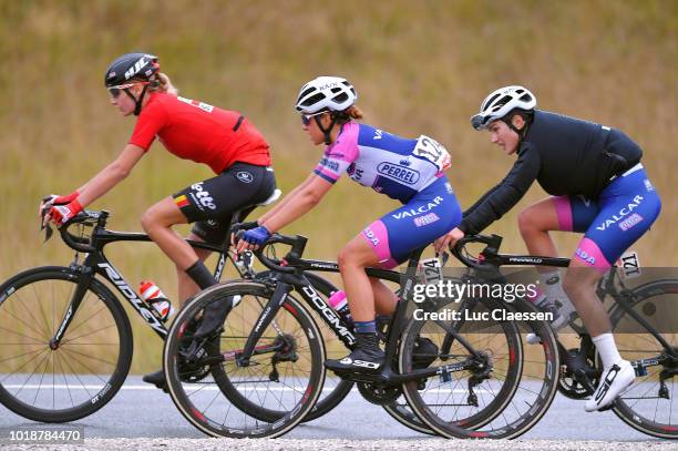 Kelly Van Den Steen of Belgium and Team Lotto Soudal Ladies / Dalia Muccioli of Italy and Team Valcar PBM / Maria Giulia Confalonieri of Italy and...