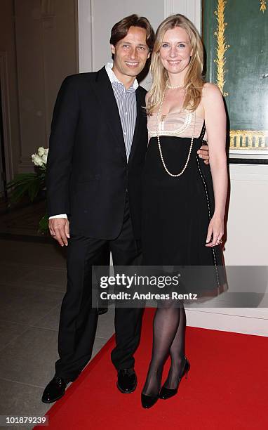 Jette Joop and Christian Elsen attend the Montblanc De La Culture Arts Patronage Award 2010 at Hotel de Rome on June 8, 2010 in Berlin, Germany.