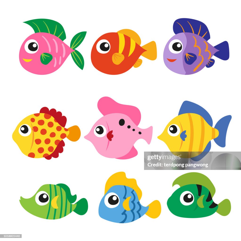 Email Fish Vector Fish Vector Collection Design High-Res Vector Graphic - Getty Images
