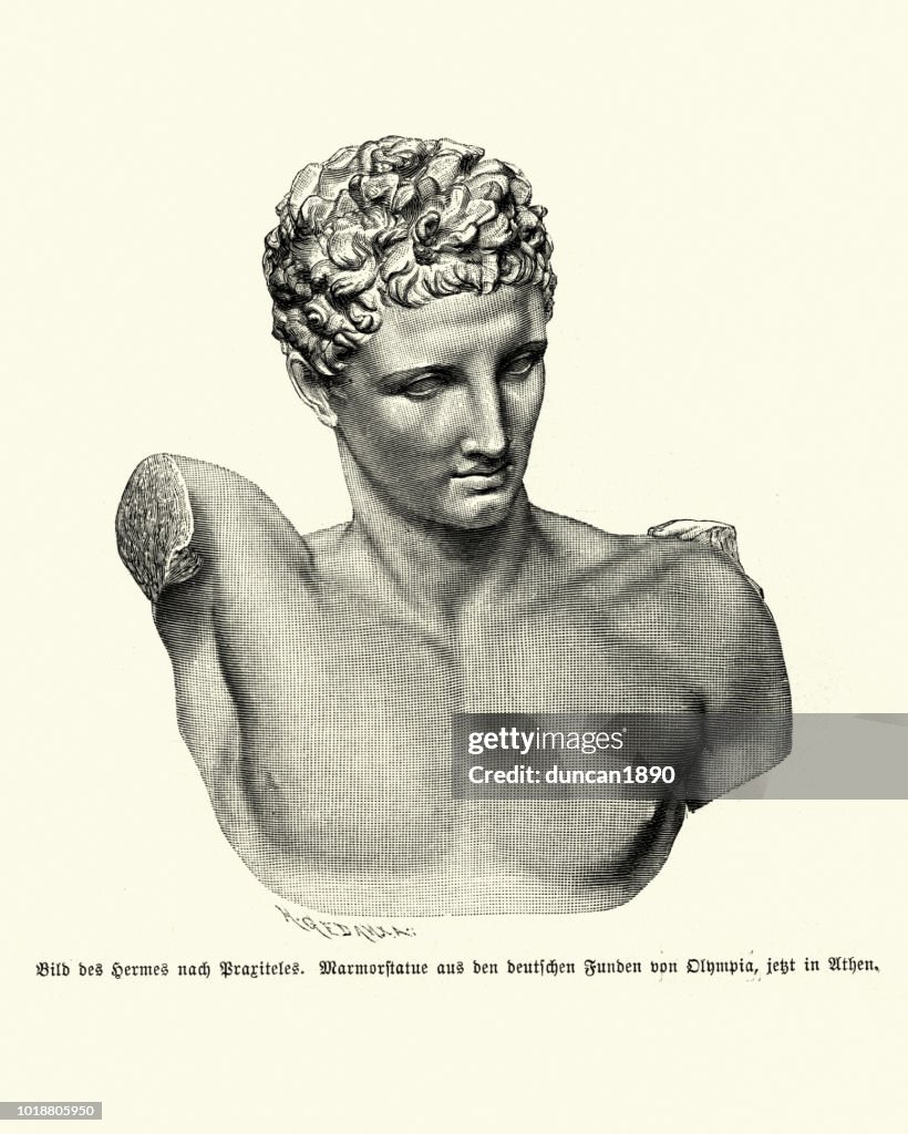 Hermides Greek Mythology Statue Of God Hermes High-Res Vector Graphic - Getty Images