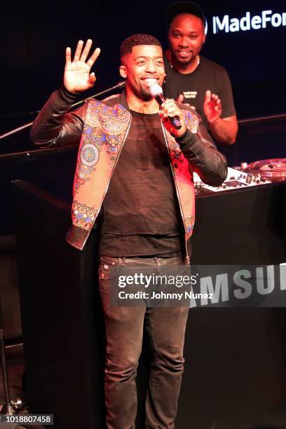 Joey Harris attends the Janet "Made For Now" Video Release Celebration With Daddy Yankee at The Samsung Experience on August 17, 2018 in New York...