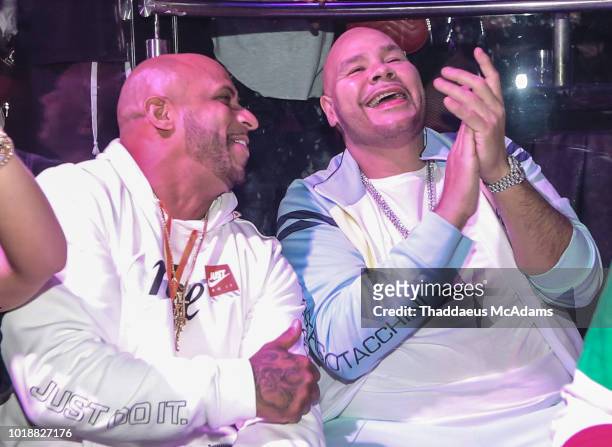 Pistol Pete and Fat Joe at E11EVEN on August 18, 2018 in Miami, Florida.
