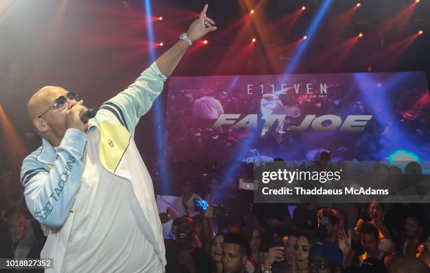 Fat Joe performs at E11EVEN on August 18, 2018 in Miami, Florida.