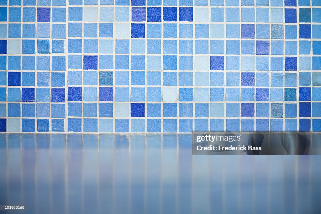 Detail of blue tiles