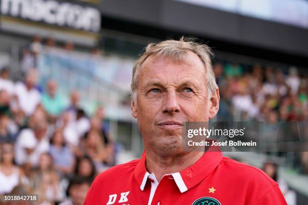 Head coach Karl Daxbacher of Innsbruck during the tipico Bundesliga match between FC Wacker Innsbruck v SKN St. Poelten at Tivoli Stadion Tirol on...