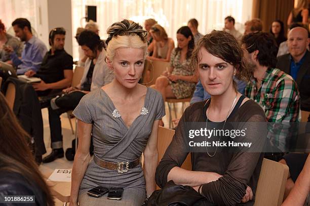 Karen Millen and Elizabeth Emmanuel attend Fashion Fringe at Covent Garden 2010 panel discussion with Colin McDowell, new chairperson John Galliano,...