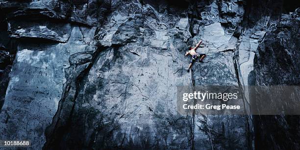 shirtless man rock climbing, west virginia - soloing stock pictures, royalty-free photos & images