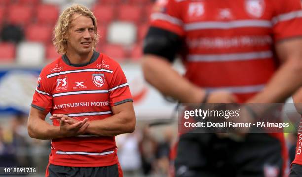 Gloucester's Billy Twelvetrees at the end of the pre-season friendly match at the Kingspan Stadium, Belfast.