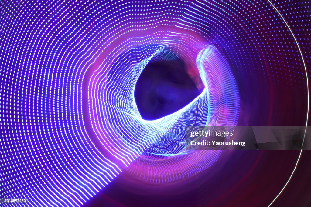 Abstract colorful background freezelight curves