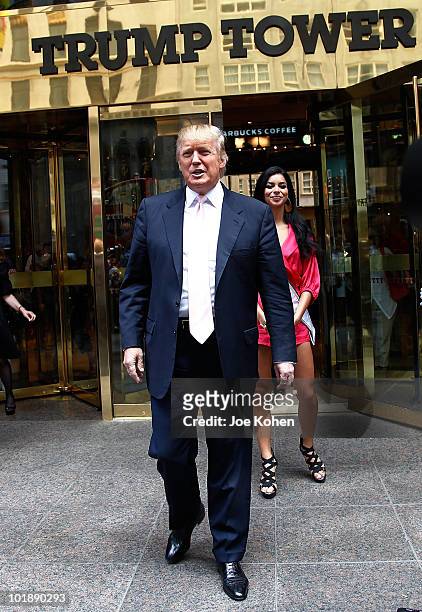 Donald Trump poses during the Donald Trump's Gray Line New York's Ride of Fame dedication at Trump Tower on June 8, 2010 in New York City.